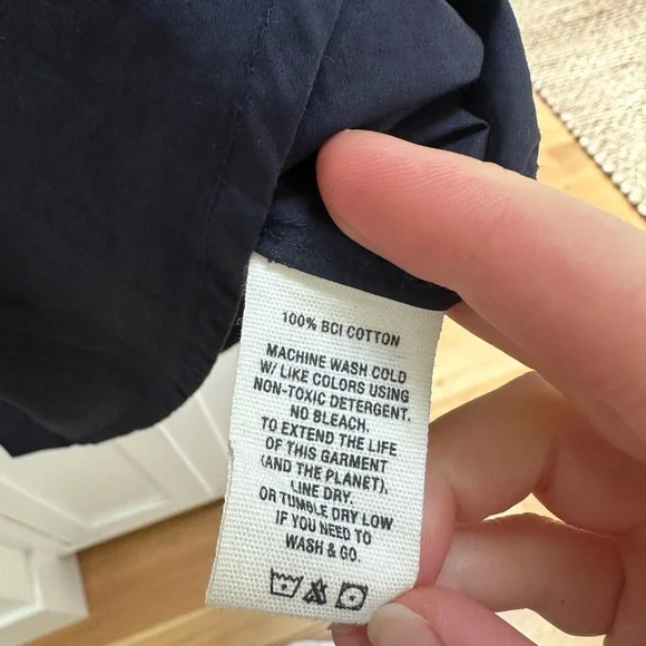 Alex Mill Dark Blue Chantilly Ruffle Shirt - Picture 4 of 5